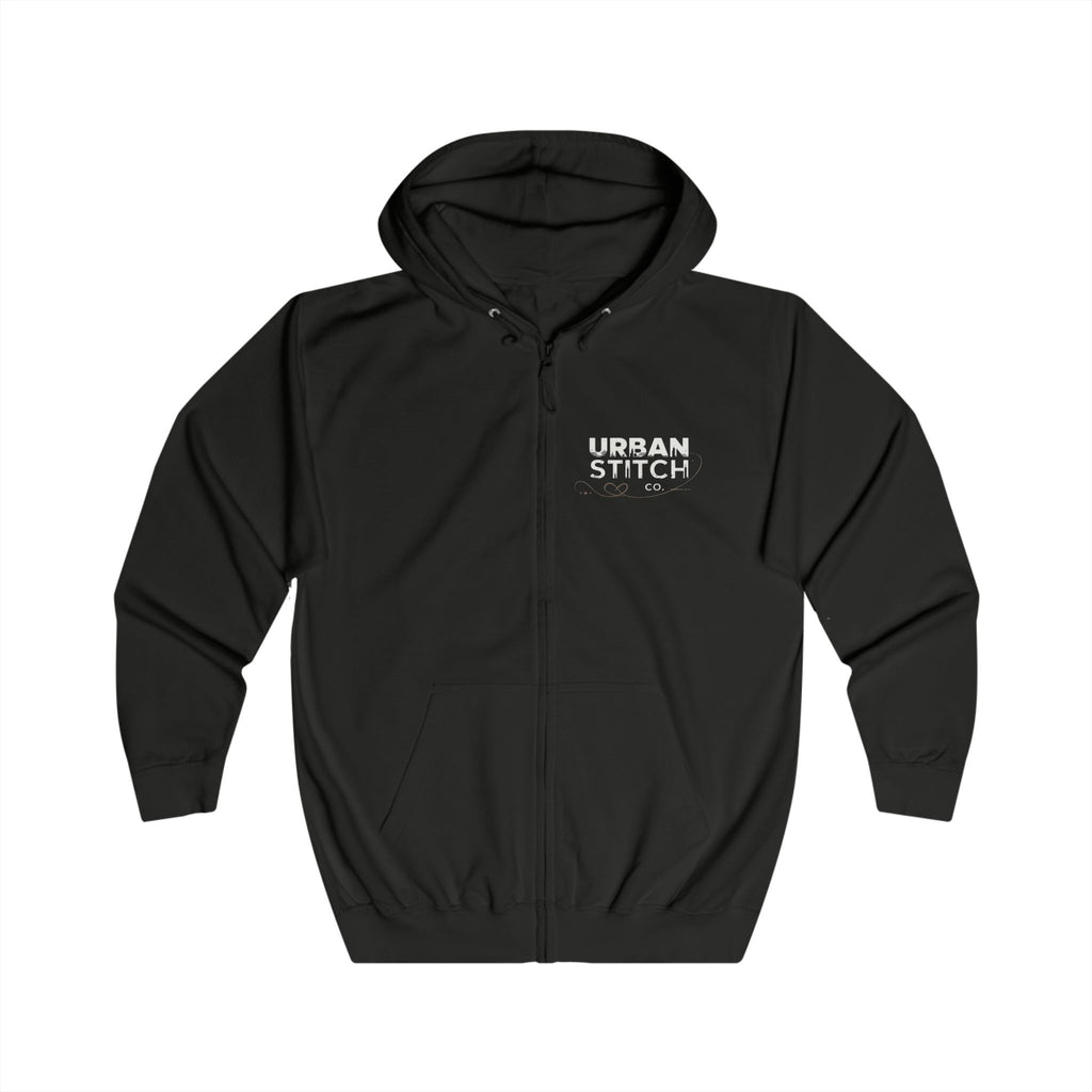 Cocktail Quote Zip Hoodie — "I am not for the weak. Enjoy with pleasure."